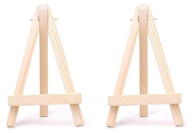 Productafbeelding van Mini-schildersezels - Van hout - Voor het schilderen en presenteren van canvassen en foto's - 15 cm - 2 stuks