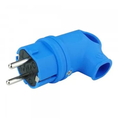 Produktbild von Gummistecker mit Griff 16A 230V Stecker blau 8918