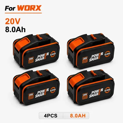 Produktbild von Wiederaufladbare Akkus - WA3553 - 20 V - 8 Ah x 4 - Lithium-Ionen - Ersatzakkus - Nur Akkus