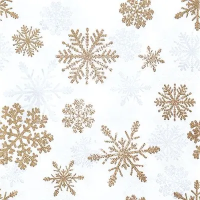Produktbild von RP 20 Servietten Snow Crystals copper - Schneekristalle kupfer 33x33cm