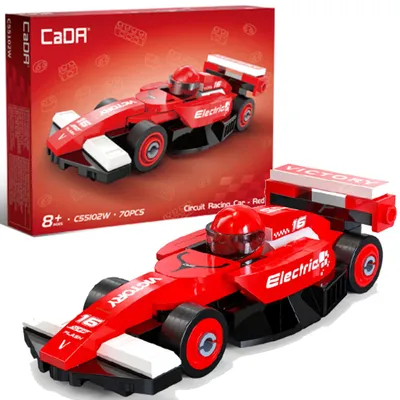 Produktbild von Cada Bauklötze Circuit Racing Car Rot 70 Stück