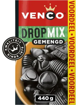 Zdjęcie produktu dla Venco Dropmix Gemengd Mieszanka lukrecji 440g – Słodko-słona lukrecja