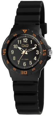 Image de Montre Q&Q unie avec bracelet en silicone, 10 bar