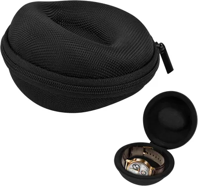 Produktbild von Uhrenbox, Rund für 1 Uhr, Schwarz, Für Uhren bis 50mm, Für Reisen