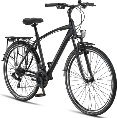 Produktbild von Licorne Bike Life M-V-ATB  Premium Trekking Bike in 28 Zoll - Fahrrad für Herren, Jungen, Damen und Herren - Shimano 21 Gang-Schaltung - Herren Citybike - Männerfahrrad.