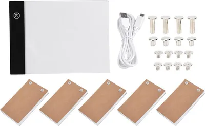 Produktbild von LED-Zeichenbrett aus ultra-dünnem Organikglas, dimmbares Augenschonlicht, 12,9×8,5 cm, für Kalligrafie & Animation – vielseitiges DIY-Zubehör, A6
