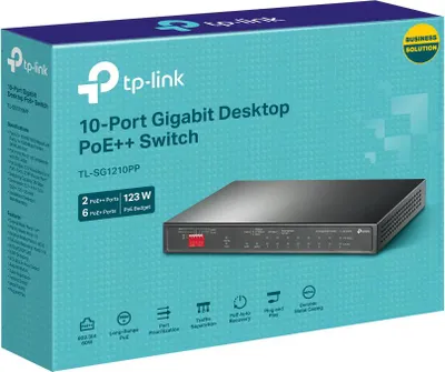 Produktbild von TP-Link TL-SG1210PP, Unmanaged, Gigabit Ethernet (10/100/1000), Power over Ethernet (PoE)