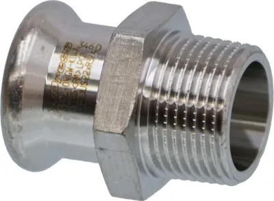 Produktbild von SEPPELFRICKE Edelstahl XPS243G, Übergangsnippel I/AG, 15 x 3/4 mm