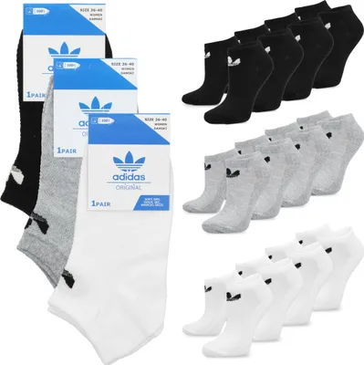 Produktbild von ADIDAS krátké dámské ponožky černé šedé bílé 12-pack velikost 36-40