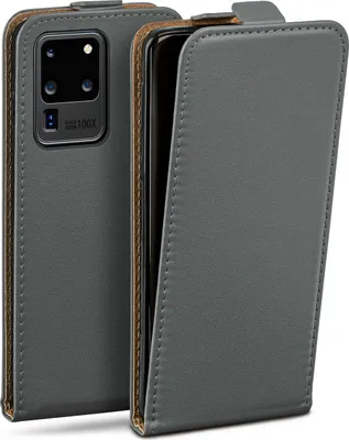 Produktbild von moex® Flip Case kompatibel mit Samsung Galaxy S20 Ultra / 5G - Hülle mit 360 Grad Schutz, Dunkelgrau
