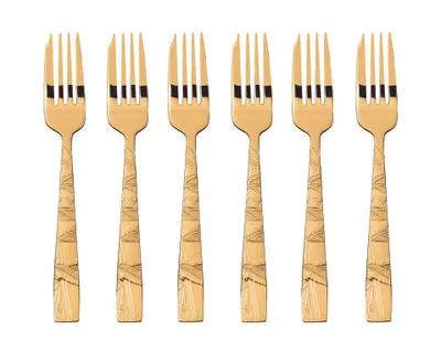 Imagen del producto de Sambonet Set 6 Kuchengabeln Edelstahl/PVD Gold 52767GA5