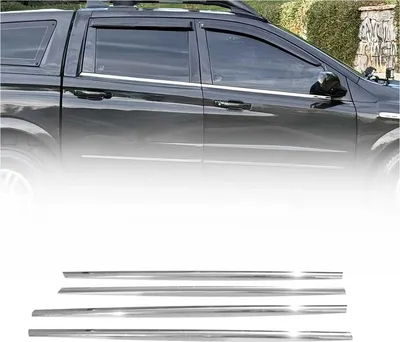 Obrázek produktu pro Okenní lišty pro Ssangyong Actyon Sports 2006-2012 nerezová ocel 4ks