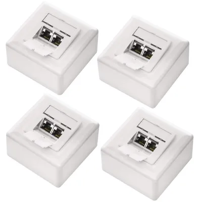 Produktbild von deleyCON MK1587, Weiß, Schraubenlos, Jede Marke, RJ-45, 80 mm, 80 mm