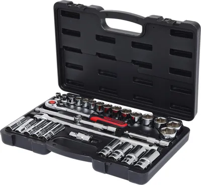 Obrázek produktu pro KS TOOLS 918.0830 - Steckschlüssel-Satz - 1/2" - Imperial - 30 Kopf/Köpfe - Chrom-Vanadium-Stahl - 3,4 kg