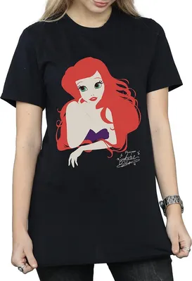 Produktbild von The Little Mermaid - T-Shirt für Damen BI1697 (XXL) (Schwarz)