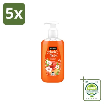 Produktbild von 5 x Sence Splash To Bloom Handseife - Pfirsich - 500 ml - Großpackung - 5 Stücke