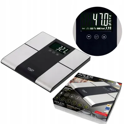 Produktbild von Adler Analytische Personenwaage Körperfett BMI bis 225kg