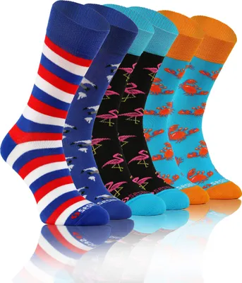 Produktbild von sesto senso Lustige Bunte Verrückt Socken Baumwolle Damen Herren 3 Pack Gemusterte Ungleiche Funny Socks Oddsocks Dollar Bitcoin 39-42 3 Geld