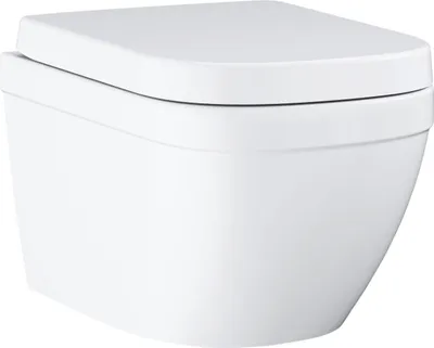 Produktbild von Wand-Tiefspül-WC Euro inkl. WC-Sitz weiß spülrandlos
