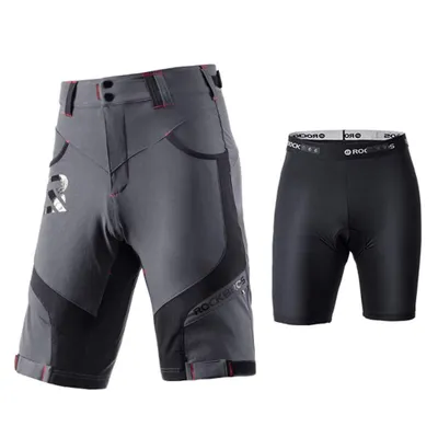 Produktbild von ROCKBROS Herren Radhose Shorts Fahrradshorts Kurze Hose EU Größe L Dunkelgrau