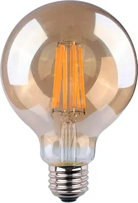 Immagine prodotto di Lampadina con filamento a led. vetro cristallo vintage e27 8w 720lm 2000k luce calda ø12,5x17cm edm