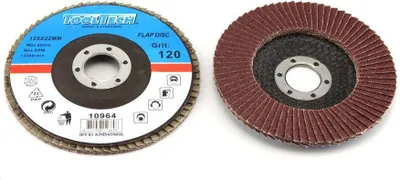 Produktbild von Fächerschleifscheibe 125mm K120 Aluminiumoxid Werkzeug Schleifzubehör ToolTech 10964