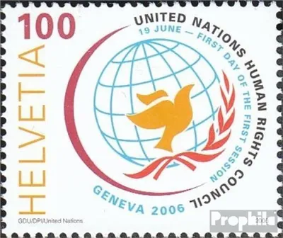 Produktbild von Briefmarken Schweiz 2006 Mi 1977 (kompl.Ausg.) gestempelt Menschenrechtsrat