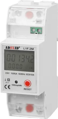 Produktbild von Stromzähler Wechselstromzähler mit Reset 1-Phasen LCD für DIN Hutschiene 10(80)A