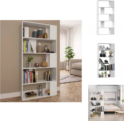 Produktbild von vidaXL Bücherregal/Raumteiler Weiß 80x24x159 cm Holzwerkstoff -  Bücherregale & Bücherschränke