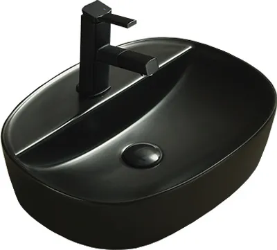 Produktbild von Mexen Iris Aufsatzwaschbecken 50 x 38 cm, Schwarz matt - 21995085