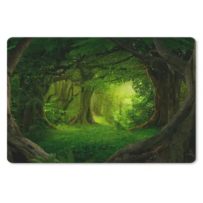 Produktbild von MuchoWow® Mauspad Mousepad Bäume - Wald - Grün - Landschaft - Natur 27x18 cm - Mousepads - Maus Mat - Pad - Mausunterlage - Büroartikel - Desk Matten