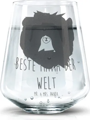 Produktbild von Mr. & Mrs. Panda Trinkglas Bär Königin - Transparent - Geschenk, Mutti, Lieblingsmensch, Becherglas, Beste Mama, Saftglas, Tumbler Glas, Teddy, Muttertag, Mom, Trinkgefäß