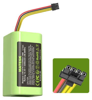 Akku 14,4 V 3200 mAh für Cecotec Conga 1290–1590