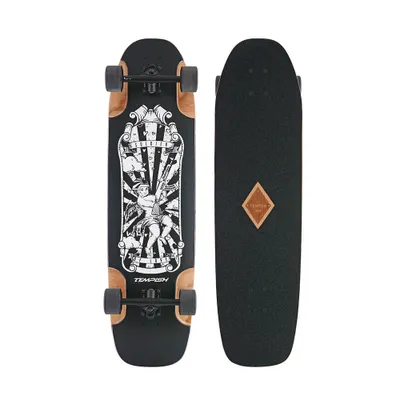 Image de longboard AMAR 3 pouces bois noir/blanc