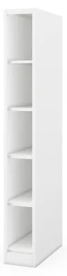 Produktbild von Schmales Metallregal für die Archivierung von Dokumenten, weiß: TIM 250 x 1850 x 600 mm