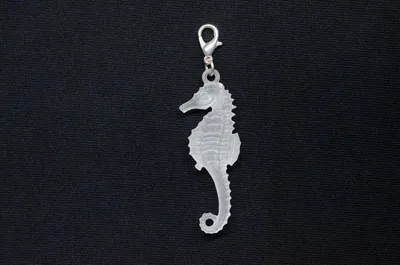 Produktbild von Seepferdchen Seepferd Charm Anhänger Bettelarmband Miniblings Charms weiß