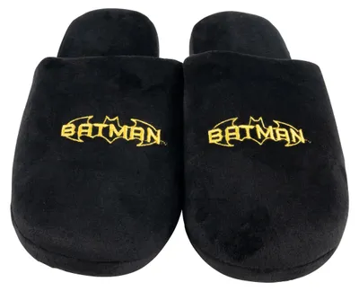 Produktbild von DC Comics Batman Hausschuhe für Herren - Puschen Schlappen Slipper Pantoffeln Schwarz 40-41