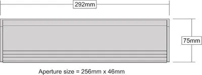 Produktbild von Schwarze Metall-Briefkasten-Bürstenhülle 29x7cm