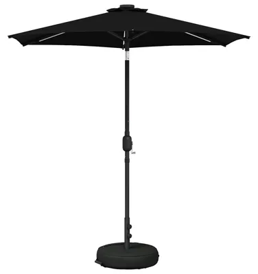 Zdjęcie produktu dla Parasol ogrodowy vidaXL z oświetleniem LED i podstawą, 230 x 230 cm