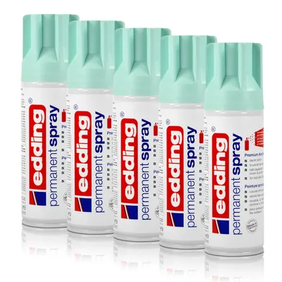 Produktbild von 5x edding Permanent Spray pastellblau 200 ml Premium Acryllack