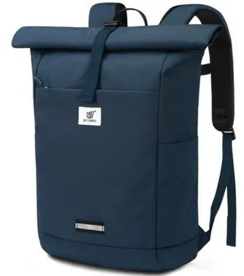 Produktbild von Rolltop Rucksack mit Laptopfach, 20-28L, Blau, 600D Polyester