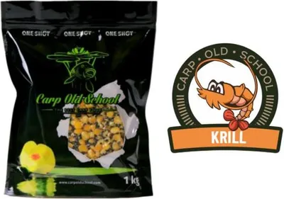 Zdjęcie produktu dla Carp Old School - Mix Ziaren 1kg Krill kukurydza konopia do nęcenia