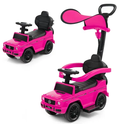 Productafbeelding van FANTASK Mercedes Benz loopauto, loopfiets met duwstang, verstelbaar