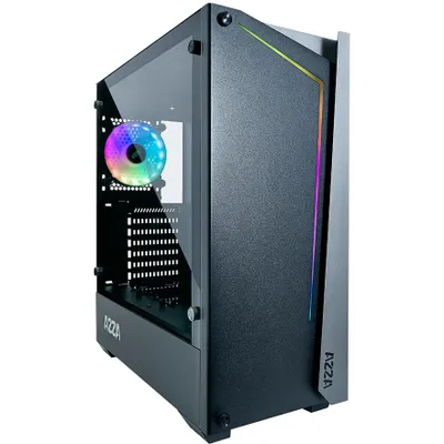 Obrázek produktu pro Azza APOLLO 430, Midi Tower, PC, Černá, Průhledná, ATX, Micro ATX, Temperované sklo, Hraní