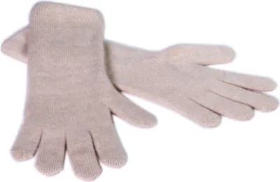 Produktbild von TUMELO Handschuhe Kaschmir Damen, lange edle 100% Cashmere Handschuhe, warme Strickhandschuhe - Beige