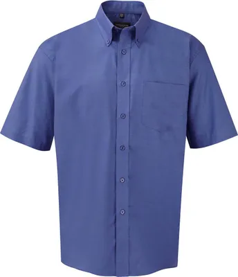 Produktbild von Russel Europe Herren Oxford Kurzarm Hemd, Größe:6XL, Farbe:Oxford Blue