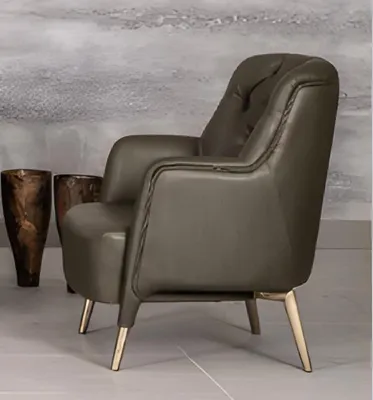 Produktbild von Büro Sessel Modern Stuhl Luxus Bürostuhl Modern Braun Sessel Leder Neu