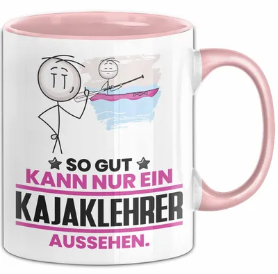 Produktbild von Kajaklehrer Geschenk Tasse So Gut Kann Nur Ein Kajaklehrer Aussehen Geschenkidee Kaffee-Becher (Rosa)