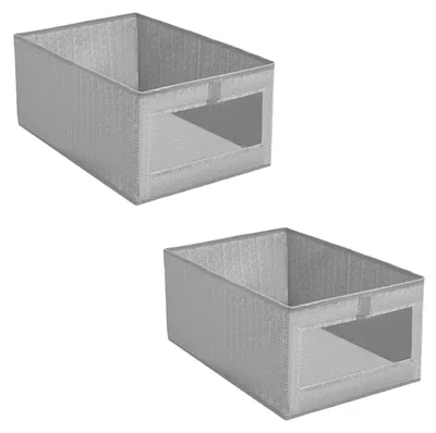 Image de Organisateur pour armoire, lot de 2, boîtes de rangement 40 x 30 x 20 cm, organiseur pour armoire