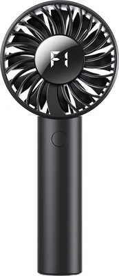 Image de INF Ventilateur de main portable à 5 vitesses avec affichage numérique Le noir